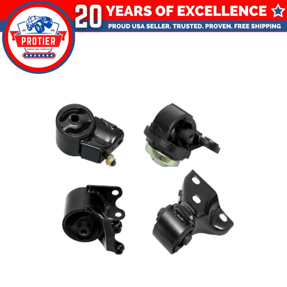 Front Right Motor & Trans Mount Set 4PCS compatible with Mazda 626 2.2L Turbo 90-92 for Auto