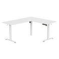 thumbnail image 1 of Uplite Bureau Debout en L 63x55 Pouces à Double Moteur, Hauteur Réglable, Table d'Angle Électrique Assis-Debout - Noir, 1 of 5