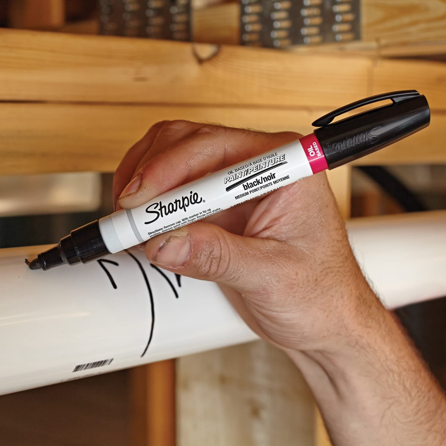 (3 pack) Sharpie Oil-Based Paint Marker, Medium Tip, Black, 1 Count