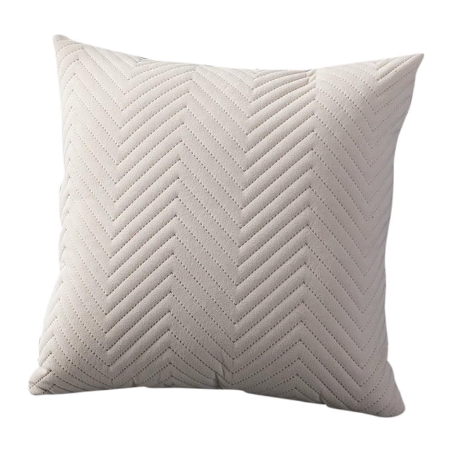 Yhmxh Throw Pillow Covers Solid Color Velvet Pleated Pillowcase Velvet Sofa Cushion Headboard Pillow Office Lumbar Support Waist Protection Pillow Cases