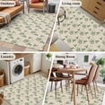 thumbnail image 5 of Summer Botanical Area Rugs 3'x5', Washable Small Throw Rugs for Living Room Bedroom, Green Spring Floral Birds Rustic Indoor Outdoor Rug Non-Slip Low Pile Carpet Runner Reversible Floor Mats, 5 of 8