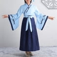 thumbnail image 2 of Girls Ancient Hanfu Dress Set Chiffon Elegant Chinese New Year Traditional Tang Suit Floral Embroidery for Graduation Party Halloween, Easter, Christmas Festival, 2 of 3