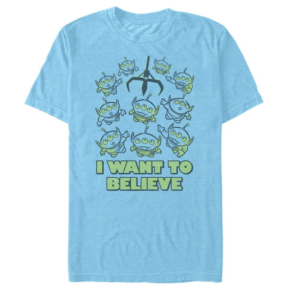 Men's Toy Story Squeeze Alien Want to Believe Graphic T-Shirt
