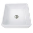 thumbnail image 4 of Nantucket Sinks NSV107A 15" Square Ceramic Vessel Bathroom Sink in White, 4 of 7