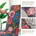 thumbnail image 5 of Yayeee 2 Pack Dining Chair Covers Stretch Parson Chairs Slipcovers Seat Protector, Vibrant Blooming Flowers, 5 of 6