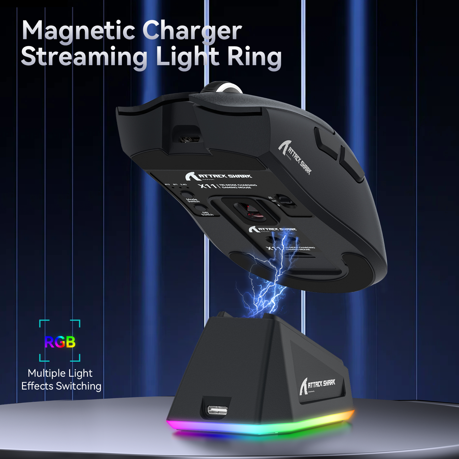 Attack Shark X11 Wireless Gaming Mouse with Charging Dock photo 6
