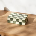 thumbnail image 2 of Boîte Décorative à Carreaux Verts Anko, 2 of 4