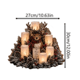 thumbnail image 4 of Christmas Lighted Centerpiece with Flameless Candle Glow, Enchanting Christmas Candle Centerpiece, Solar Outdoor Lights, Holiday Table Topper, 4 of 6