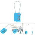 thumbnail image 1 of No Keys Tsa21100 Light Weight Tsa Customs Code Lock, 3-Digit Tsa Steel Wire Lock, Steel For Travel Suitcase Luggage, 1 of 8