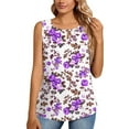 thumbnail image 2 of Lindreshi Tank Tops for Women Clearance Fashion Women Causal Round Neck Printing Blouse Sleeveless Elegant T-Shirt Summer Tank Tops, 2 of 6