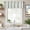 Sage Green, variant on Navy Blue Stripe Farmhouse Short Window Curtain Valances, Geometric Grey White Vertical Striped Rod Pocket Kitchen Valances for Living Room Bedroom Bathroom Cafe 42" x 18"