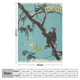 thumbnail image 4 of Orinice Monkey Tree Branch Butterfly Warm Lightweight Blanket Soft Fleece Blankets All Seasons Decor Gifts 40x50in, 4 of 6