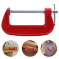 thumbnail image 2 of RENACLIPY Red Metal G Clamps Set, 6 Pieces Cast Iron A3 Steel, Heavy Duty Clamping Tools for Home Improvement Projects, 2 of 5