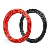 Bryne 16 Gauge Ultra Flexible Silicone Wire 50 Ft [25 Ft Red and 25 Ft Black],252 Strands 0.08mm of Tinned Copper,High and Low Temperature Resistance -60~200 Degree C (16 AWG, Red&Black)
