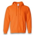 thumbnail image 4 of Gildan Hi Vis Safety Orange Full-Zip Hoodie Adult, Men Reflective Safety Work High Visibility Full-Zip Hooded Sweatshirt, Pack 3 Size 2XL, 8 oz, 4 of 6