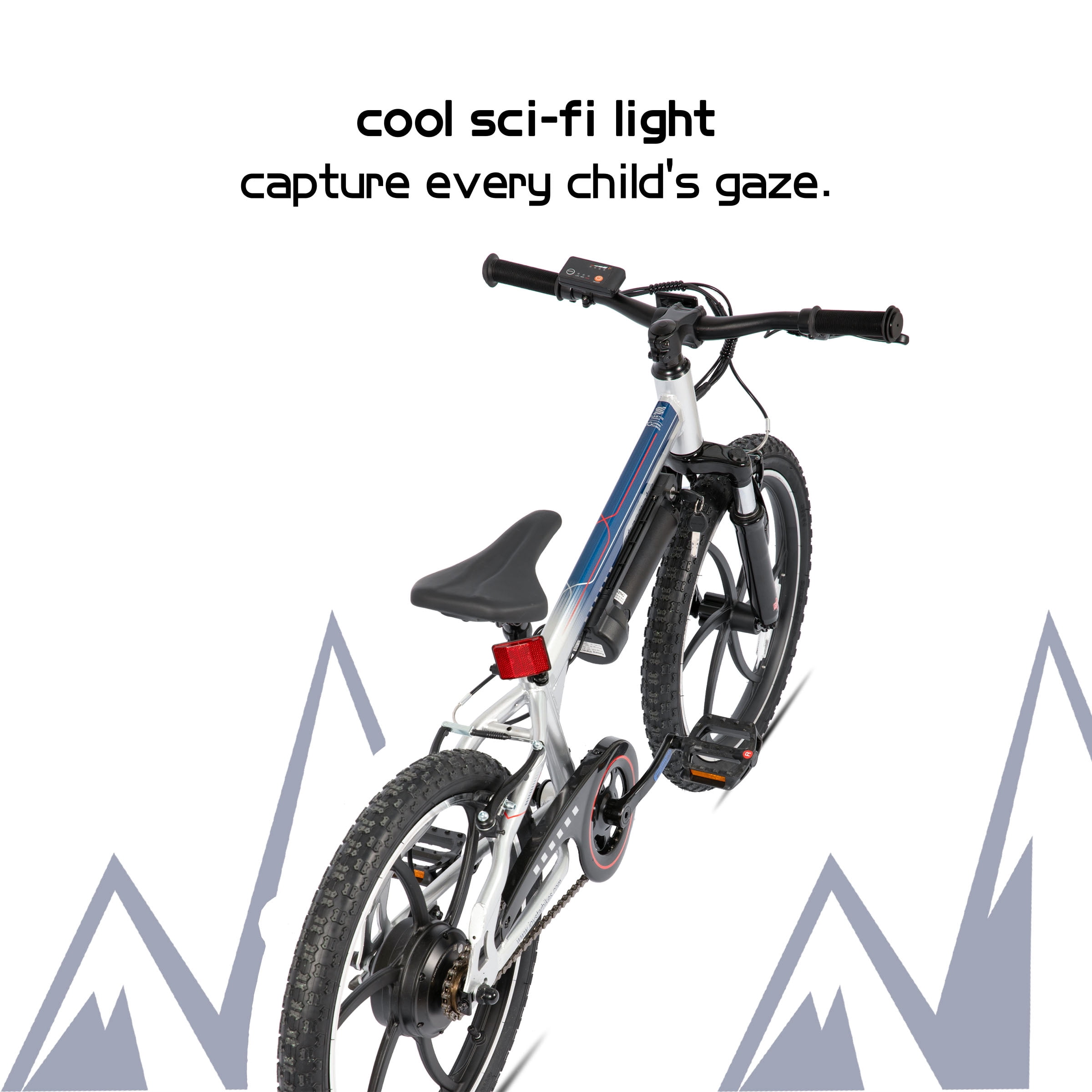 JOYSTAR Radspur Electric Bike 20" with 250W Brushless Motor, 15 Miles 15MPH Electric Mountain Bicycle with Removable Battery, White