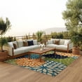 thumbnail image 2 of Pemberly Row 10' x Round Multicolor Fabric Tropical Area Rug (10' Round), 2 of 7