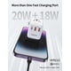 thumbnail image 2 of Adaptador de viaje universal MOMAX, cargador rápido GaN de 20 W, 2 USB, 2 of 7