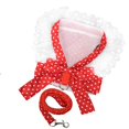 thumbnail image 2 of Perro Gato Arco Pecho Arnés Correa Cómodo Cachorro Perros Pequeños Arneses Chaleco para Fiesta Compras Rojo XL, 2 of 8