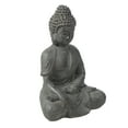 thumbnail image 3 of LuxenHome Gray MgO Enlightened Buddha Garden Statue, 3 of 8