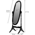 thumbnail image 4 of Legacy Decor Swivel Full Length Wood Cheval Floor Mirror Oak Finish, 4 of 4