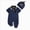 A11-Blue, variant on Boy's Suit For Spring And Summer Baby Clothes For Newborns Cute Gentleman Four Cornered Climbing Suit With A Hat