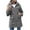 Dark Gray, variant on Guzom Womens Water-Resistant Nylon Jacket, Mid-Length with Adjustable Hood, Gray, Inclusive Sizes S-XXXL,Size L
