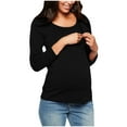 thumbnail image 4 of Heliisoer Vêtements pour Femmes Enceintes Col Rond Vêtements à Manches Longues, 4 of 5