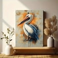 thumbnail image 6 of Qisvanset 12x16 Inch Framed Canvas Wall Art Watercolor Brown Pelican Ready To Hang Nature Home Wall Decor, 6 of 8