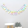 thumbnail image 3 of Bandera con cordón CHAO letras de cumpleaños decoración de fiestas Multicolor, 3 of 5