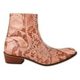 thumbnail image 5 of LIBERTYZENO Mens Genuine Leather Ankle Boots Side Zipper Mens Dress Boots, Peach Snake Print, 5 of 8