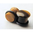 thumbnail image 2 of Organic Tiger's Eye Stone O-Ring Gauges/Plugs/Tunnels 13/16" (20mm) 2 Piece (1 Pair) (A/29), 2 of 3
