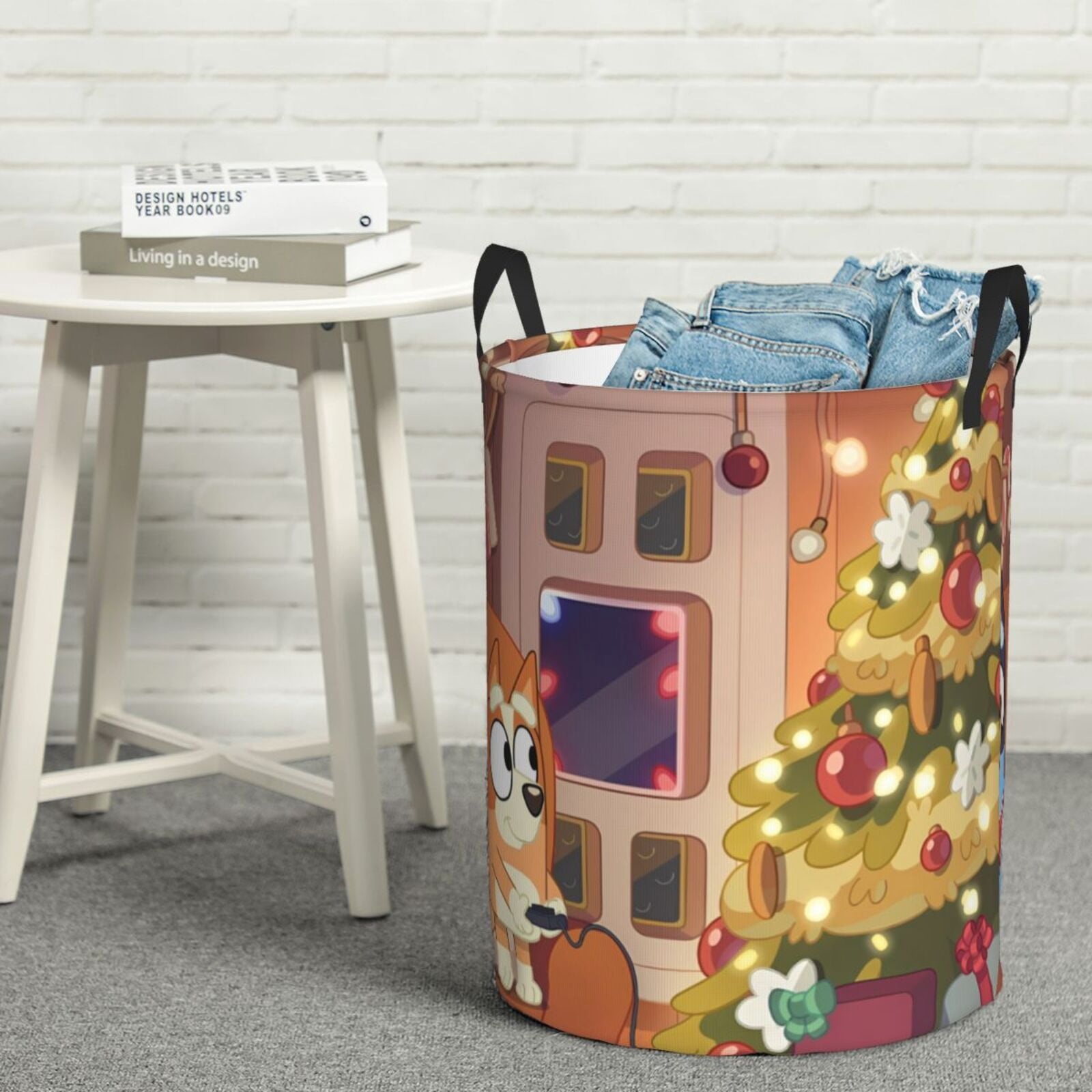 Johaoi Bluey Pattern Round Large Laundry Basket -Storage Basket - Toy Storage Basket, Perfect as Hamper, Kids Room Storage, and Toy Containment-