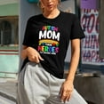 thumbnail image 1 of Daisyyozoid T-Shirt Joyeuse Fête des Mères pour Femmes Col Rond Imprimé Lettre Manches Courtes Décontracté, 1 of 5