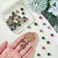 thumbnail image 3 of 1 hebra de 74 cuentas de piedra Rondelle de 8 mm, cuentas de ágata india planas y redondas, pequeñas piedras preciosas naturales de 15 pulgadas, espaciador liso de lentejas, cuentas sueltas, 3 of 6