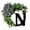 N, variant on Last Name Year Round Front Door Wreath ,26 Letter Farmhouse Wreath Wooden Hanging Sign Door Decoration Wreath,All Seasons Wreath for Home Indoor Outdoor Decoration - A,14.96inch