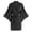 Black, variant on FLMEI Ice Silk Pajamas Robe for Womens Solid-Coloured Bathrobe Women's Lace-Up Sleepwear Summer Stain Nightwears