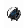 thumbnail image 1 of Tempered Glass Screen Protector & PC Hard Shell Combo Case for Garmin Forerunner 965 - All-in-One Shockproof Cover with Precise Fit, Anti-Scratch Protection for F965 Smartwatch - Black, 1 of 7
