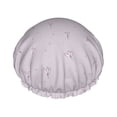 thumbnail image 1 of YFYANG Femmes Double Imperméable Shower Cap, Gris Simple Motif de Fleurs Réutilisables Cap pour Tous les Styles de Cheveux et les Tailles de Tête, 1 of 6
