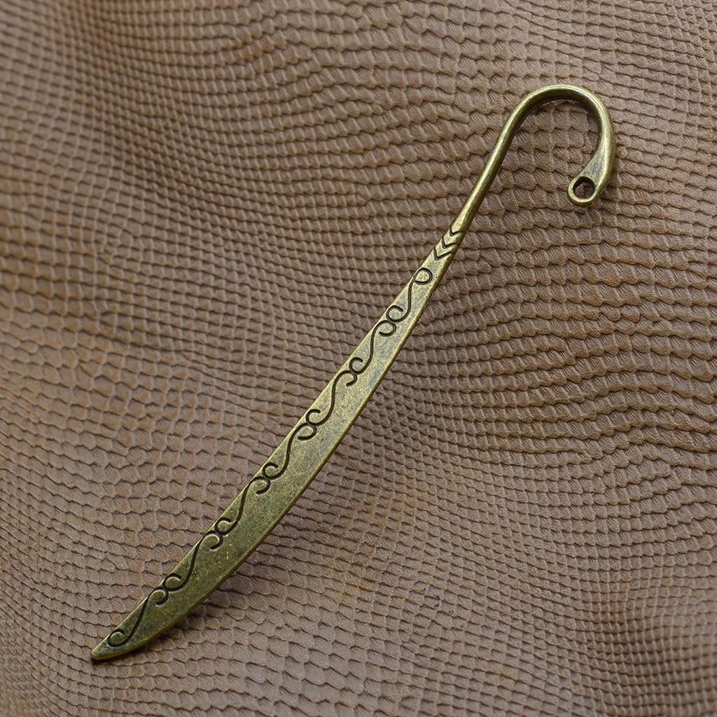 Milageto 50Pcs Mixed Colors Classical Delicacy Metal Beading Bookmarks for Handmade Silky
