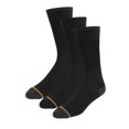 thumbnail image 2 of Gold Toe Mens 3-Pair Flat Knit Premium Combed Cotton Crew Socks (Black Asst), 2 of 2