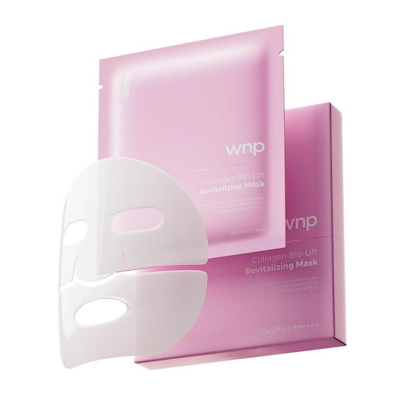 WNP 6D Bionic Collagen Overnight Face Mask for Hydrating, Firming & Brightening, 4 Pack, 3.94 oz
