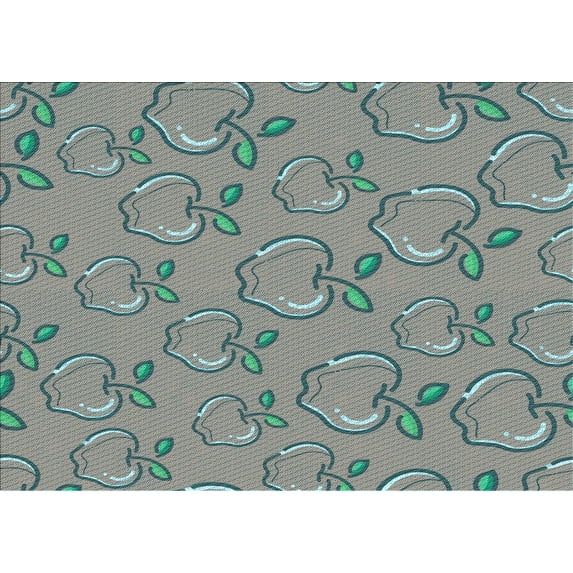 Ahgly Company Indoor Rectangle Patterned Blue Green Area Rugs, 8' x 10'