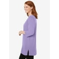 thumbnail image 3 of Woman Within Plus Size Perfect Three-Quarter-Sleeve Scoopneck Tunic, 3 of 6