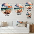 thumbnail image 4 of Designart "Beach Chairs Beautify Scenery I" Nautical & Beach Oversized Wall Clock, 4 of 5