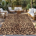 thumbnail image 2 of Leopard Printed Outdoor Rug for Patio/Deck/Porch, Non-Slip Large Area Rug 5 x 8 Ft, Modern Animals Textured Brown Indoor Outdoor Rugs Washable Area Rugs, Reversible Camping Rug Carpet Runner, 2 of 8