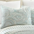 thumbnail image 5 of Levtex Home - Spruce Spa Quilt Set - Full/Queen Quilt + Two Standard Pillow Shams - Paisley Pattern in Soft Spa and Tan Hues - Quilt Size (88 x 92") and Pillow Sham Size (26 x 20”), 5 of 5