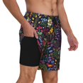 thumbnail image 4 of Xecao Flowers And Birds for Men's Swimming Trunks Swim Trunks Quick Dry Swim Shorts with Mesh Lining Funny Swimwear Bathing Suits, 4 of 9