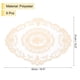 thumbnail image 2 of 6Pack 12x16in Mantel Individual Retro de Encaje Ovalado Doilies de Croché Color Beige Puro, 2 of 7