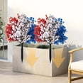 thumbnail image 3 of Bxaolu Artificial Topiary Tree with Ba*bys Breaths, Set of 2 Artificial 4th of July Flowers with Spike, Fake Silk Patriotic Flowers for Independence Day Home Decor Arrangement Table Centerpieces, 3 of 10